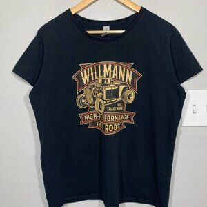 High Performance Hot Rod Cars Black Graphic Tee Womens XL‎